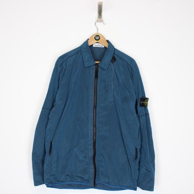 Stone Island AW 2018 Blue Nylon Metal Overshirt Jacket