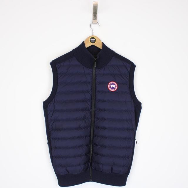 Canada Goose Hybridge Knit Navy Blue Down Gilet / Bodywarmer