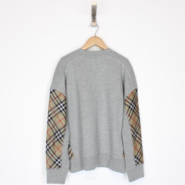 Burberry Grey and Tan Hamilton Nova Check Sweatshirt Jumper