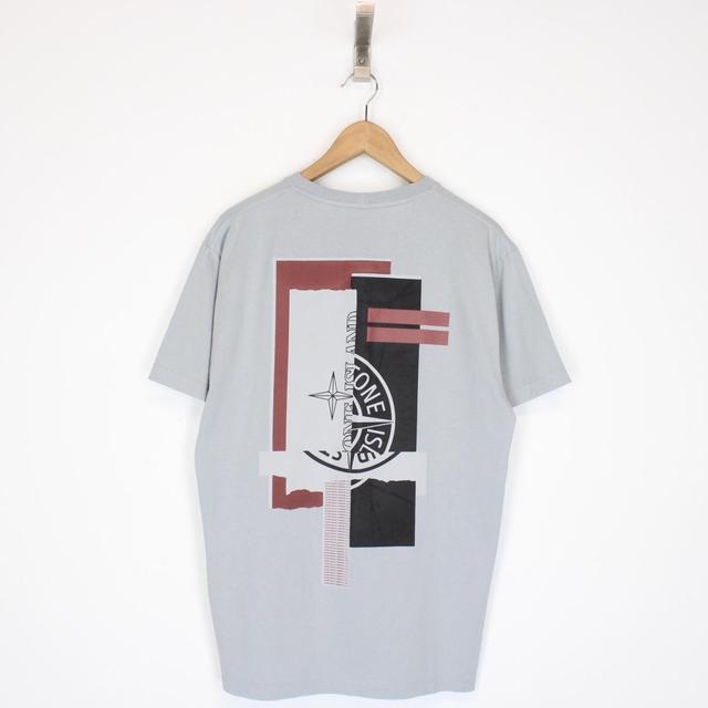 Stone Island AW 2021 Grey Short Sleeve Logo Print T-Shirt