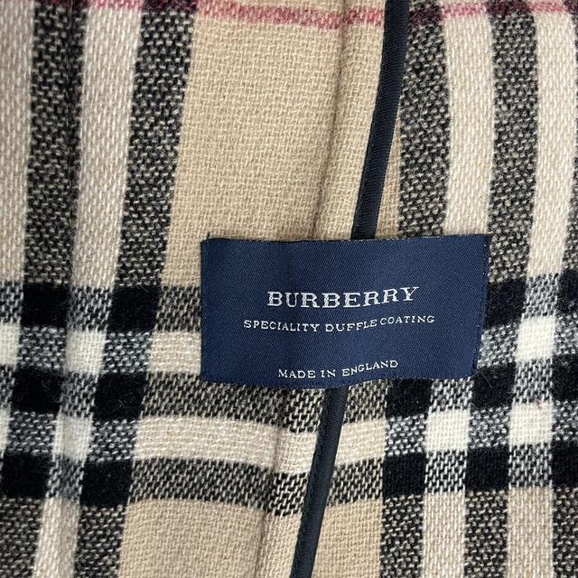 Burberry London Tan Brown Nova Check Wool Duffle Coat