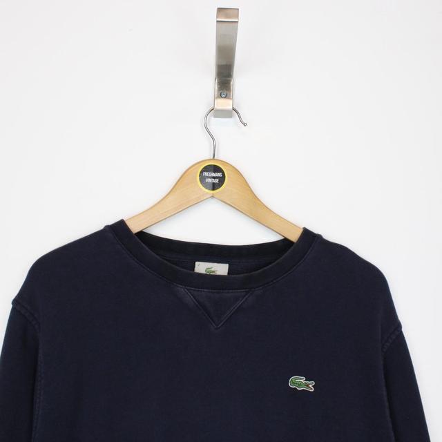 Lacoste Navy Blue Crew Neck Cotton Sweatshirt Jumper