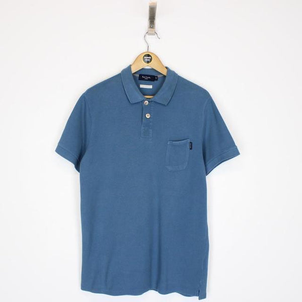 Paul Smith Blue Short Sleeve Cotton Polo Shirt