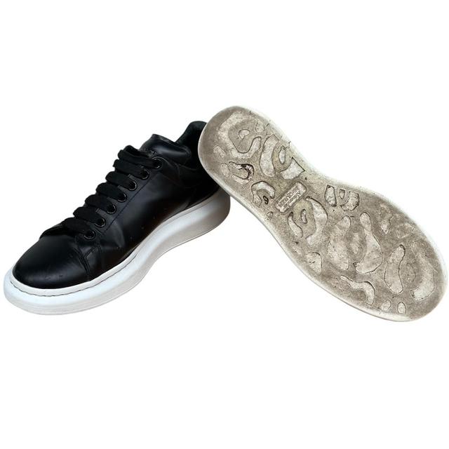 Alexander McQueen Black and White Leather Oversized Trainers