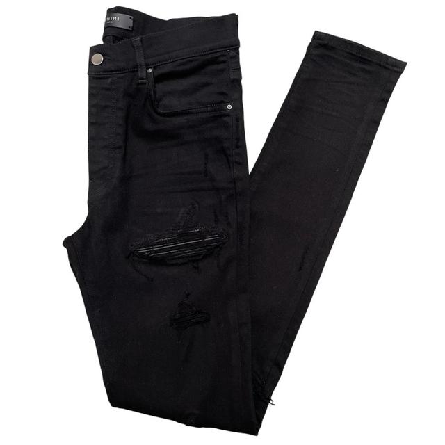 Amiri Black MX1 Distressed Effect Slim Fit Jeans