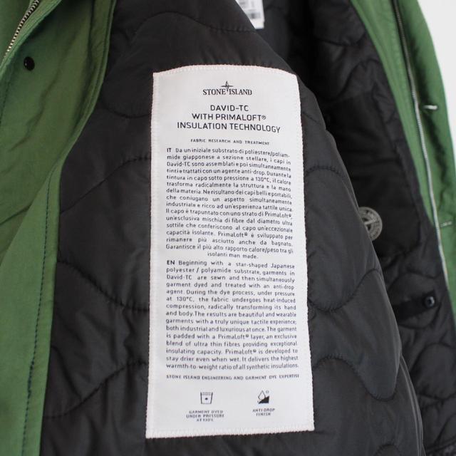 Stone Island AW 2022 Green and Black David TC Laser Printed Primaloft Parka