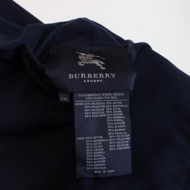 Burberry Tan Brown and Navy Blue Reversible Nova Check Harrington Jacket