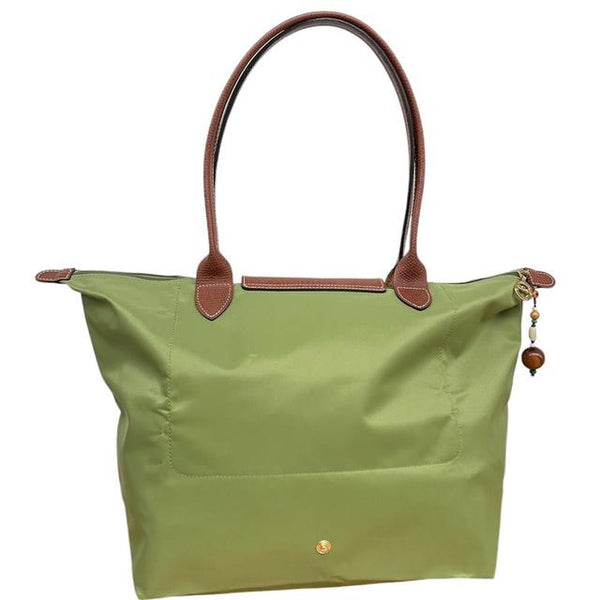 Longchamp Green and Brown Le Pliage Original Shoulder Tote Bag