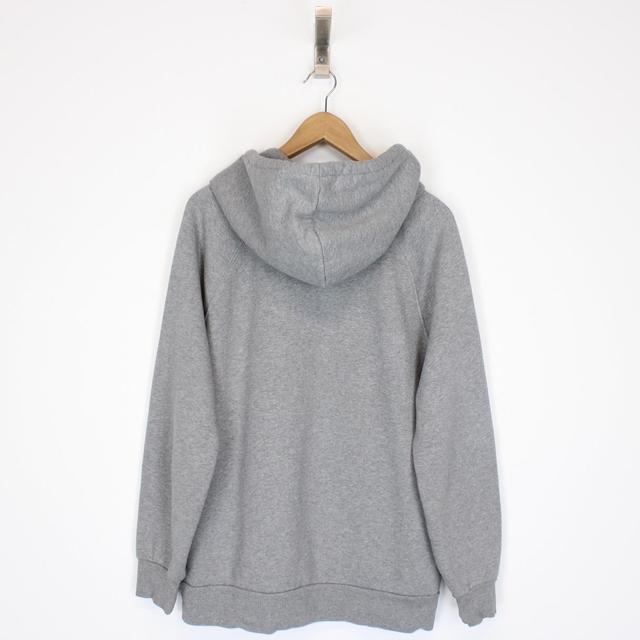 Burberry Grey and White Embroidered Logo Spellout Hoodie Jumper