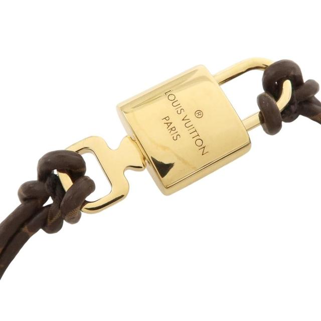 Louis Vuitton Brown and Gold Lock It Again Monogram Bracelet