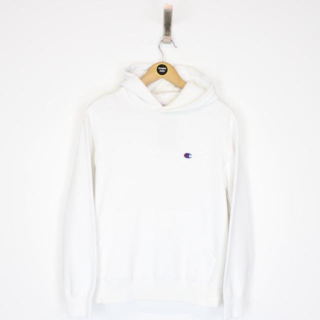 Vintage 00s Champion White Pullover Hoodie Jumper