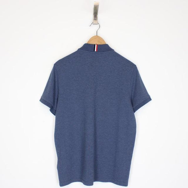 Moncler Maglia Manica Corta Blue Short Sleeve Polo Shirt