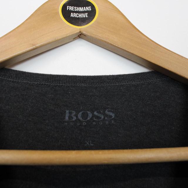 Hugo Boss Dark Grey Short Sleeve Spellout Cotton T-Shirt