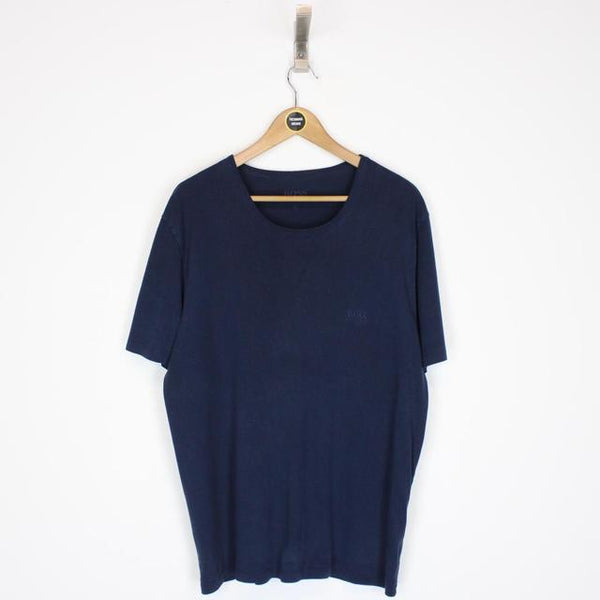 Hugo Boss Navy Blue Short Sleeve Cotton T-Shirt