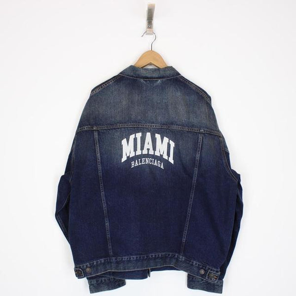 Balenciaga Limited Edition Miami Navy Blue Denim Jacket