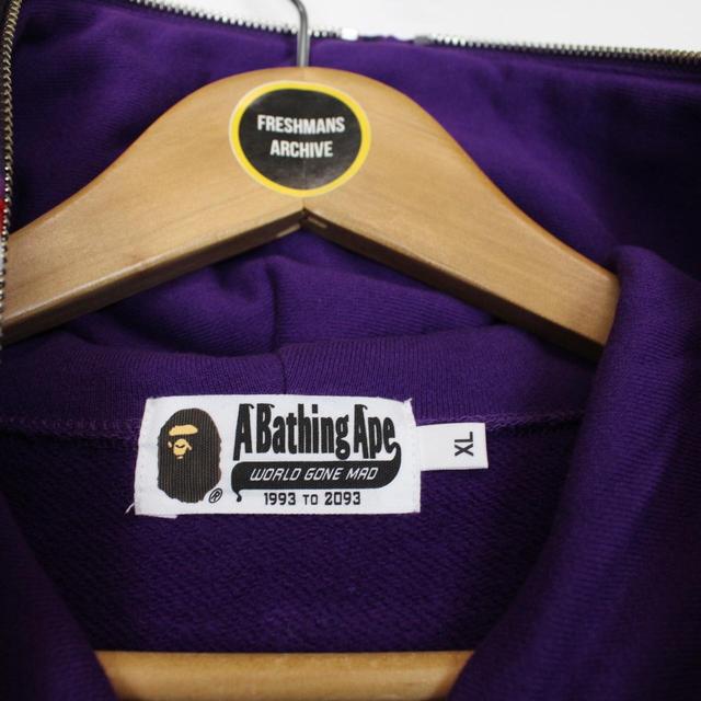 Bape Purple Camo Full Zip WGM Shark Hoodie Jumper