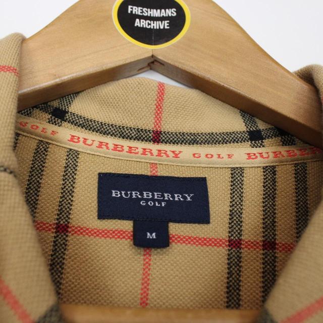 Vintage 00s Burberry London Beige Nova Check Short Sleeve Polo Shirt