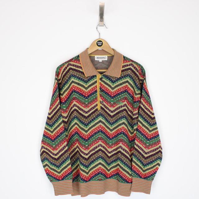 Vintage 90s Missoni Multicoloured Wool Knit Jumper