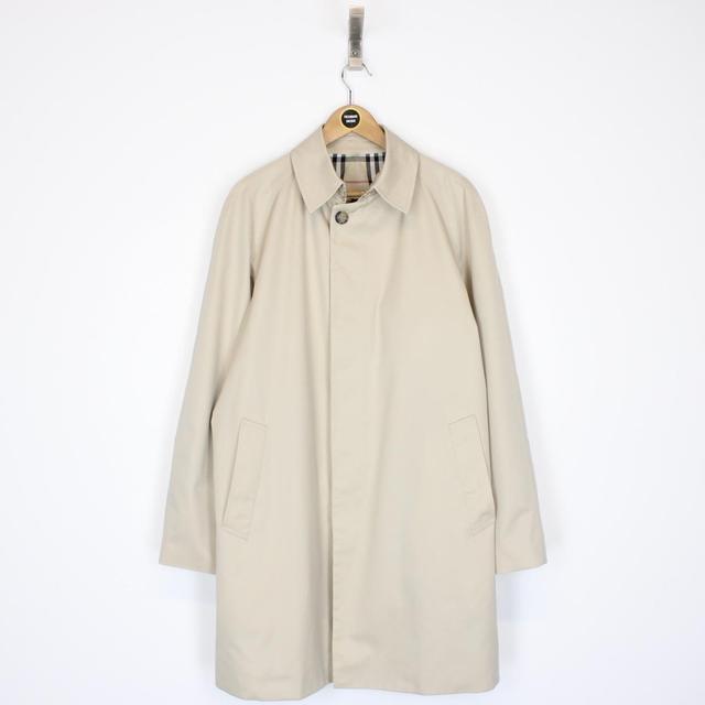 Burberry Beige Nova Check Cotton Single Breasted Trench Coat