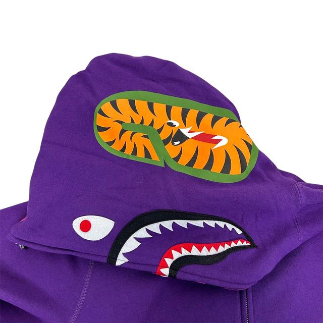 Bape Purple Camo Full Zip WGM Shark Hoodie Jumper