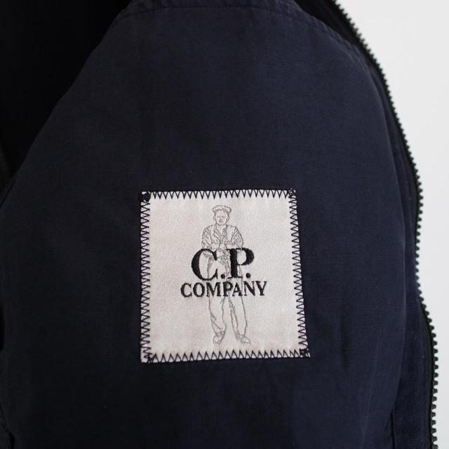 CP Company Navy Blue Full Zip Goggle Overshirt Jacket