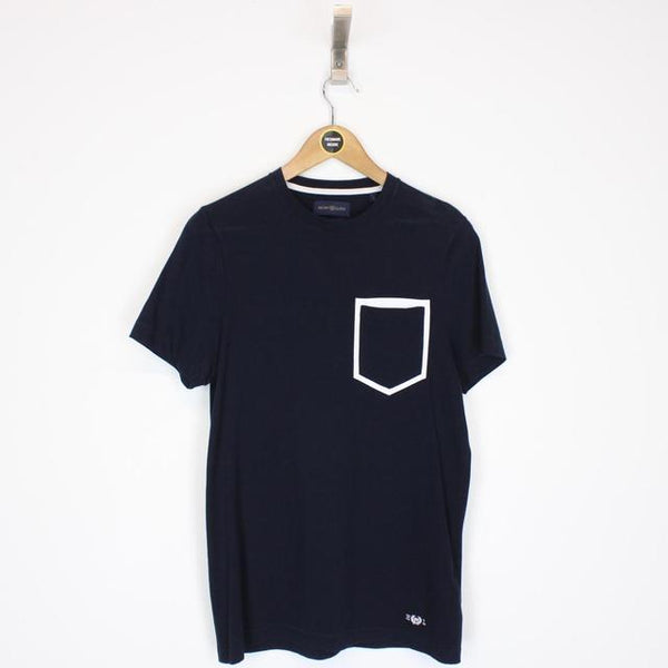 Henri Lloyd Navy Blue and White Short Sleeve T-Shirt