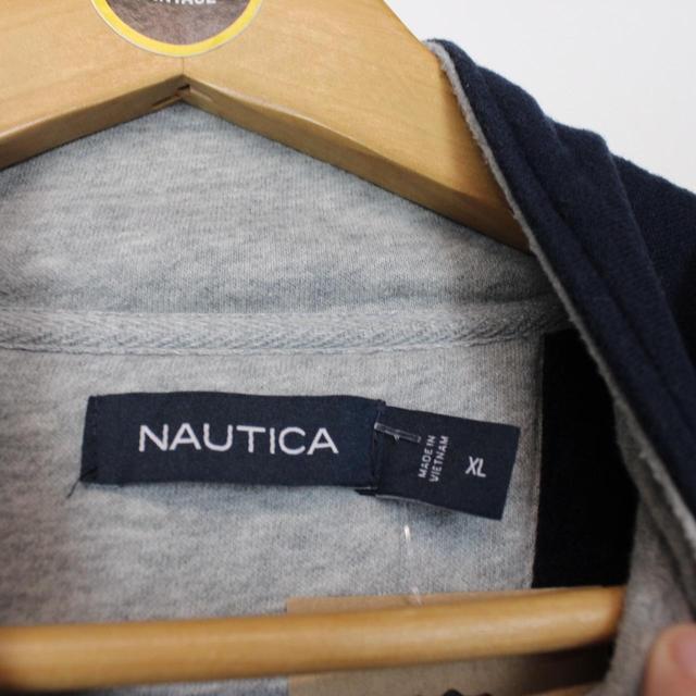 Vintage 00s Nautica Navy Blue 1/4 Zip Sweatshirt Jumper