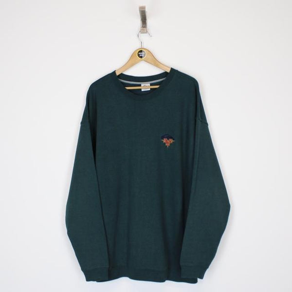 Vintage 90’s Quiksilver Green Crew Neck Sweatshirt Jumper