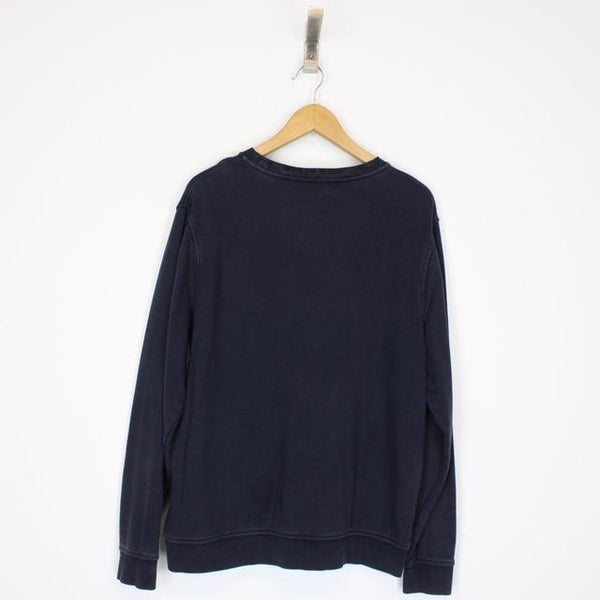 Lacoste Navy Blue Crew Neck Cotton Sweatshirt Jumper