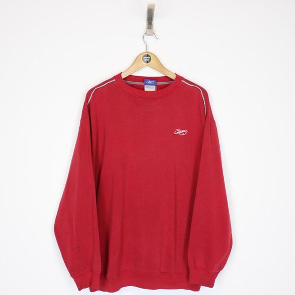 Vintage 00s Reebok Red Sweatshirt Jumper