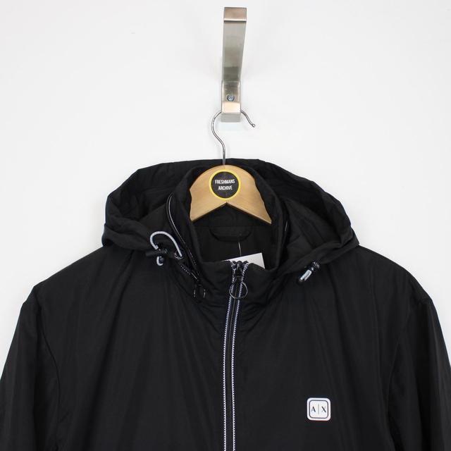 Armani Exchange Black Full Zip Windbreaker Jacket