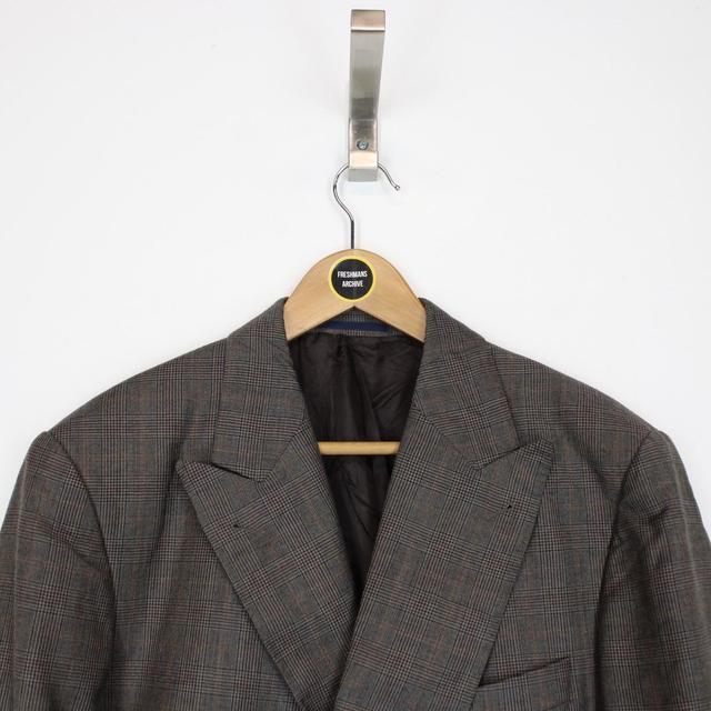 Burberry London Brown Checked Double Breasted Baker-S Blazer Jacket