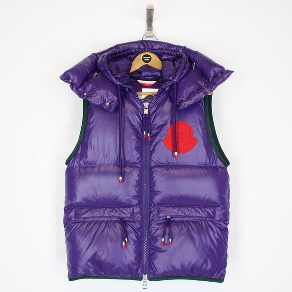 Moncler Purple Genius 1952 Lorent Hooded Down Gilet / Bodywarmer