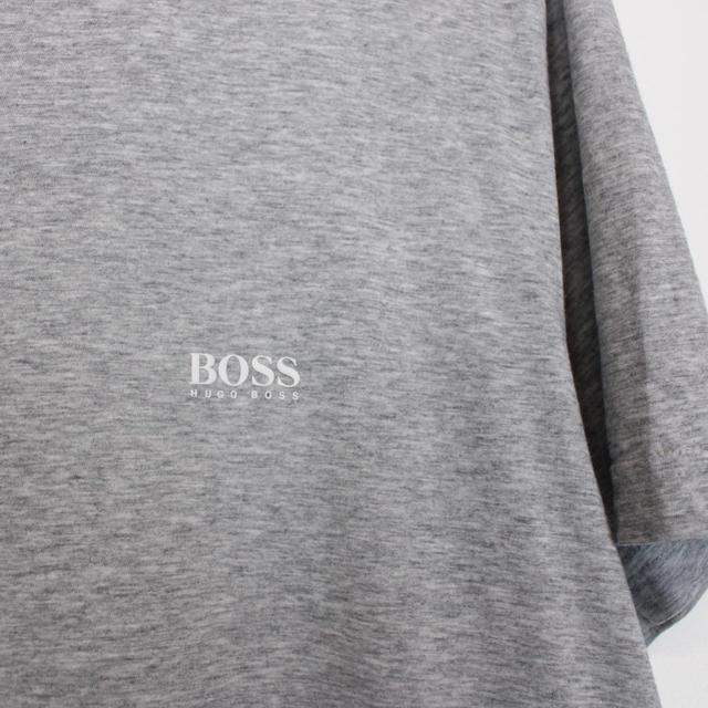 Hugo Boss Grey Short Sleeve Spellout Cotton T-Shirt