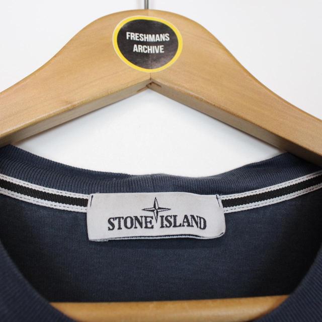 Stone Island SS 2022 Navy Blue Short Sleeve Logo Print T-Shirt