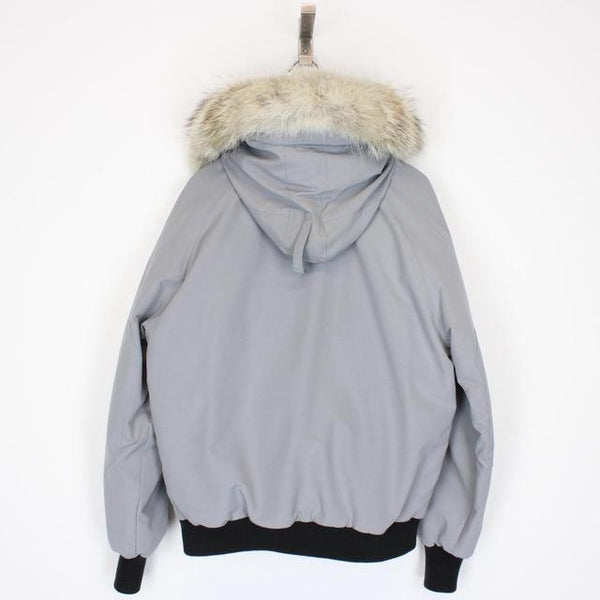 Canada Goose Grey Chilliwack Bomber Down Jacket with Fur Trim