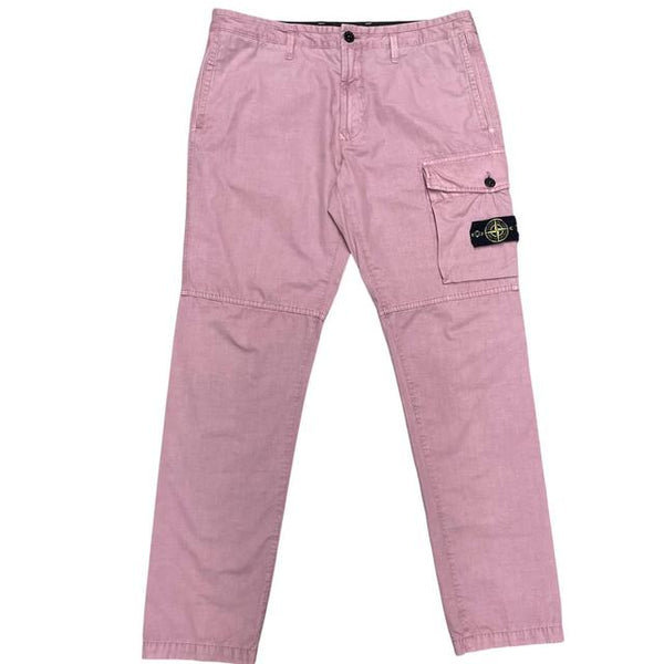 Stone Island SS 2020 Pink Slim Fit Cargo Trousers