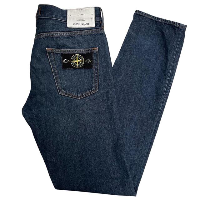 Stone Island Navy Blue Regular Fit Denim Jeans