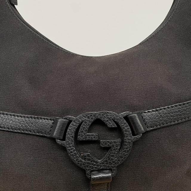 Gucci Brown and Black GG Reins Canvas and Leather Hobo Bag