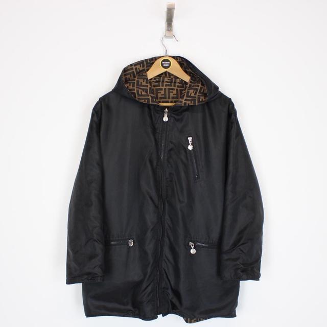 Vintage Fendi Brown and Black Zucca Monogram Full Zip Jacket