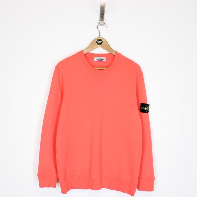 Stone Island SS 2022 Coral Orange Cotton Sweatshirt Jumper