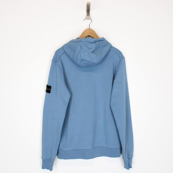 Stone Island SS 2022 Blue Cotton Hoodie Jumper