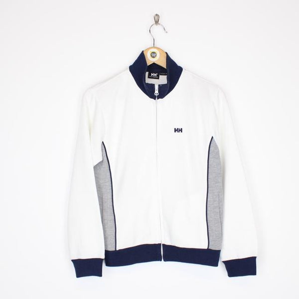 Vintage 00’s Helly Hansen White Retro Zip Up Spellout Track Jacket