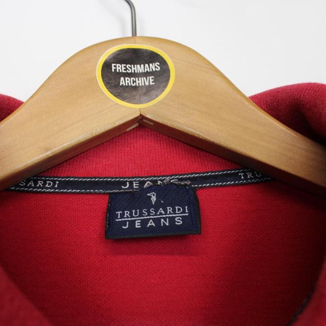 Vintage 90s Trussardi Jeans Red Short Sleeve Polo Shirt