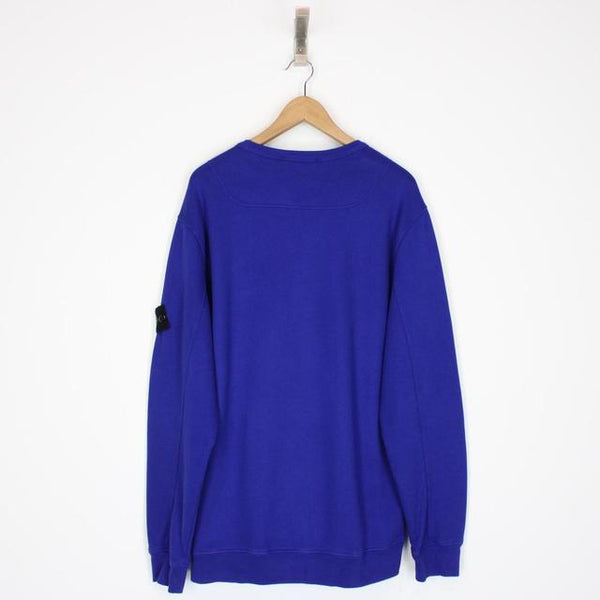 Stone Island AW 2023 Blue Cotton Sweatshirt Jumper