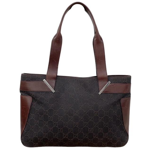 Gucci Brown GG Monogram Canvas Tote Bag