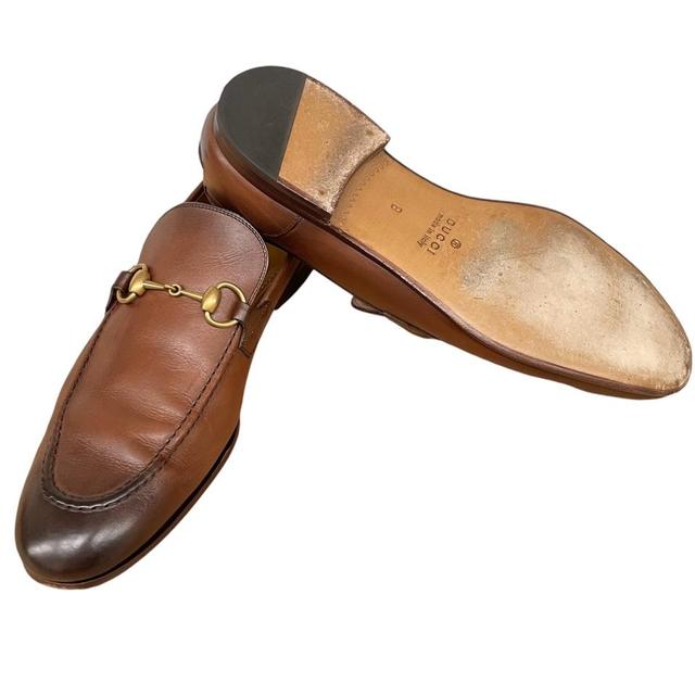 Gucci Jordan Brown Leather Horsebit Loafers