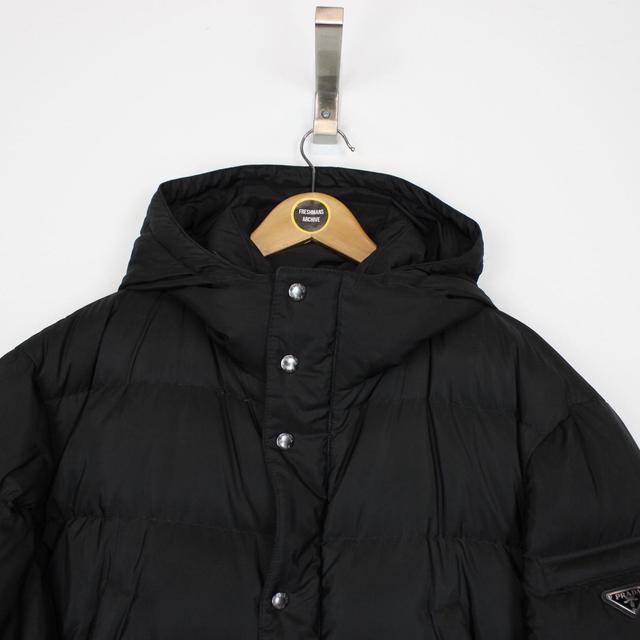 Prada Nylon Black Full Zip Down Puffer Jacket