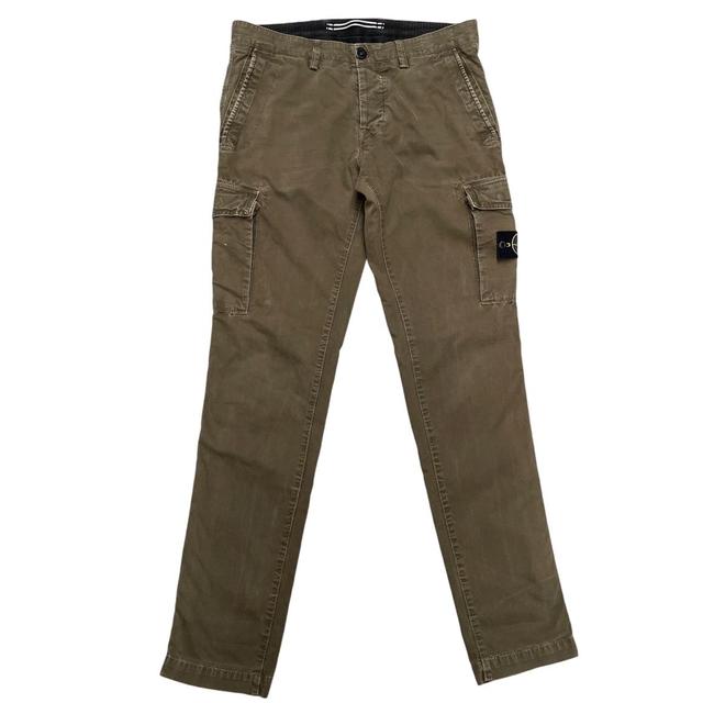 Stone Island AW 2015 Khaki Green Slim Fit Cargo Trousers