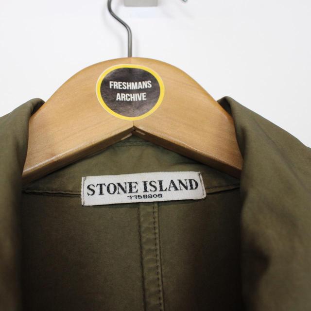 Stone Island SS 2008 Khaki Green Full Zip Chest Badge Jacket